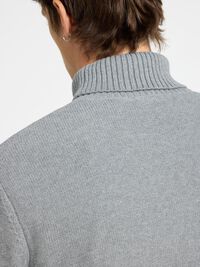 ROLLKRAGEN PULLOVER, Medium Grey Melange, highres
