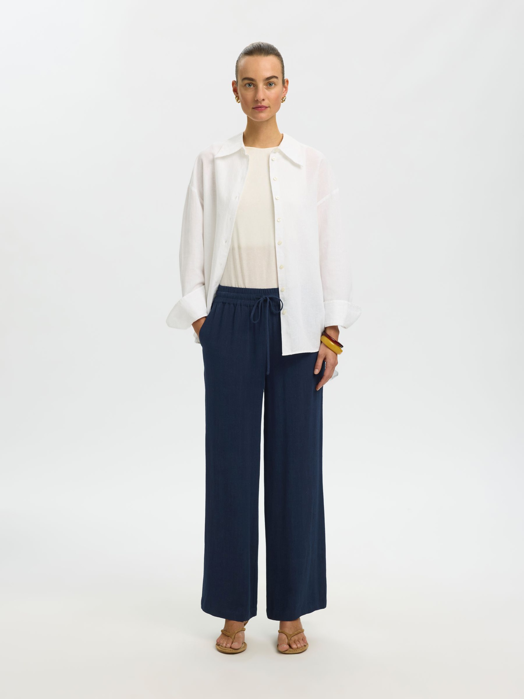 VISCOSEMIX BROEK, Dark Sapphire, highres