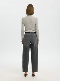 MERINO WOOL TURTLENECK, Light Grey Melange, highres