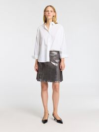 METALLIC LEDERMINIROCK, Silver, highres