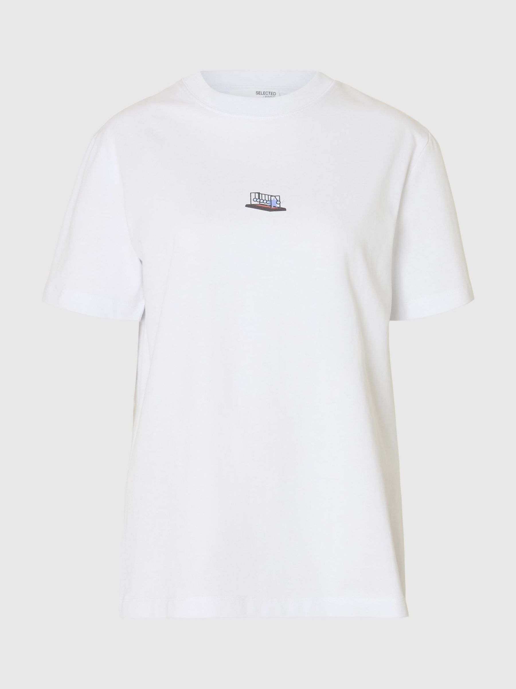 COTTON PRINTED T-SHIRT, Bright White, highres