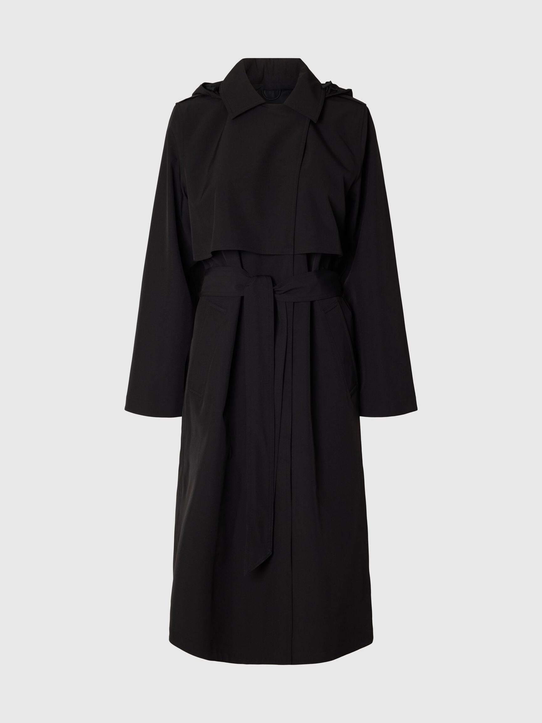 TECHNICAL TRENCHCOAT, Black, highres