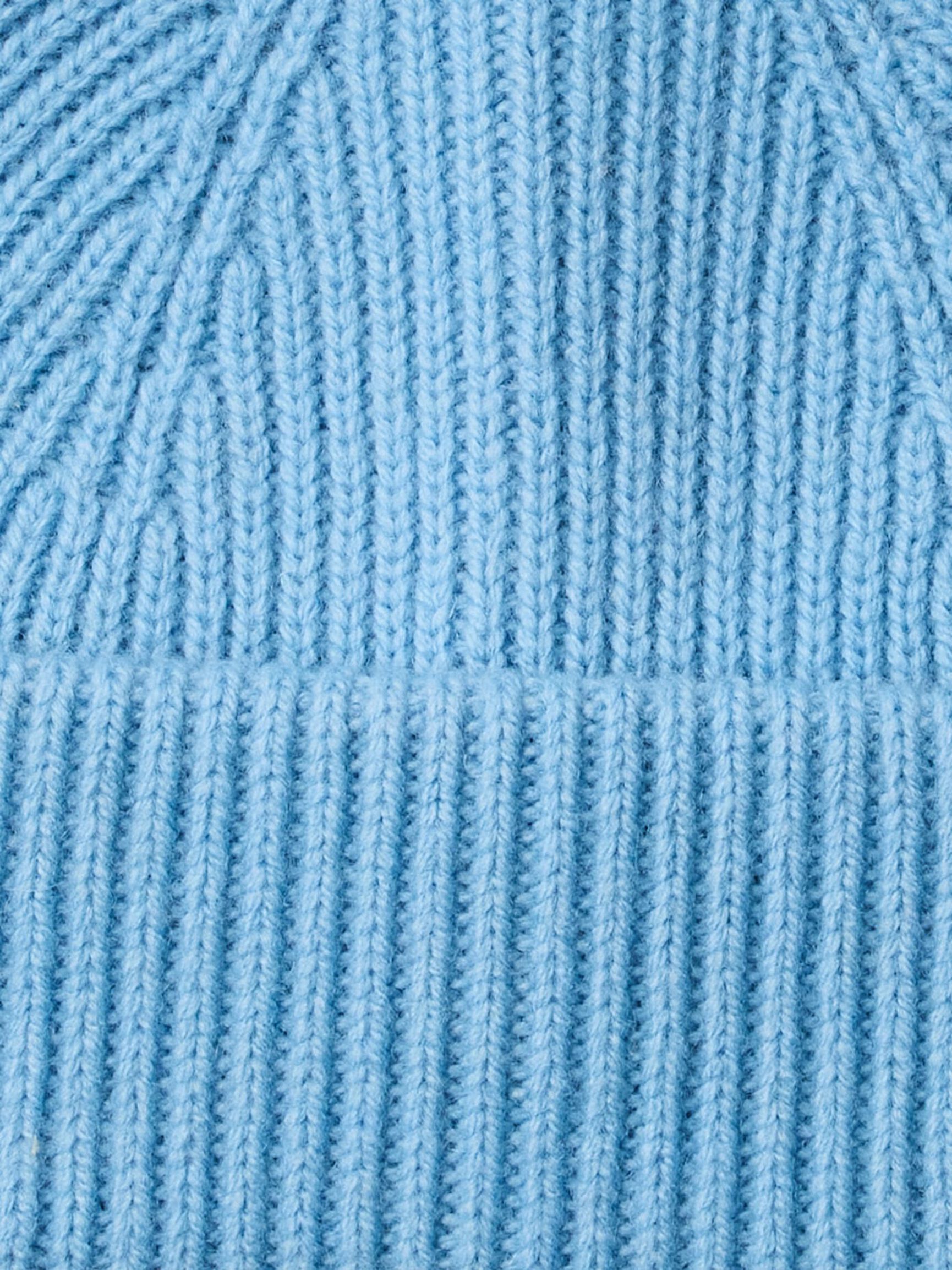 100% MERINO WOOL BEANIE, Blissful Blue, highres