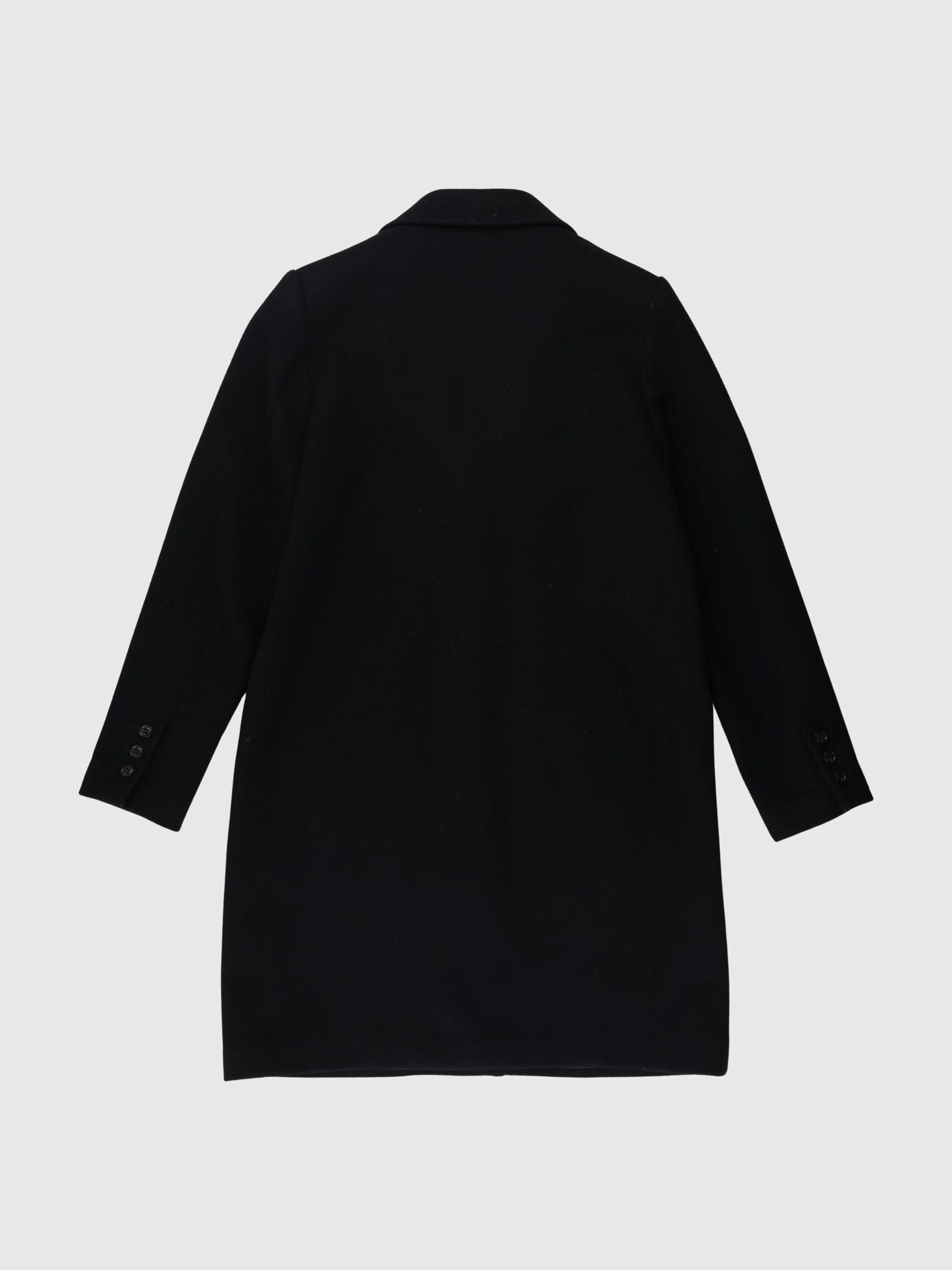 SINGLE-BREASTED COAT, Black, highres