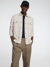 KLASSISCHES OVERSHIRT, Oatmeal, highres