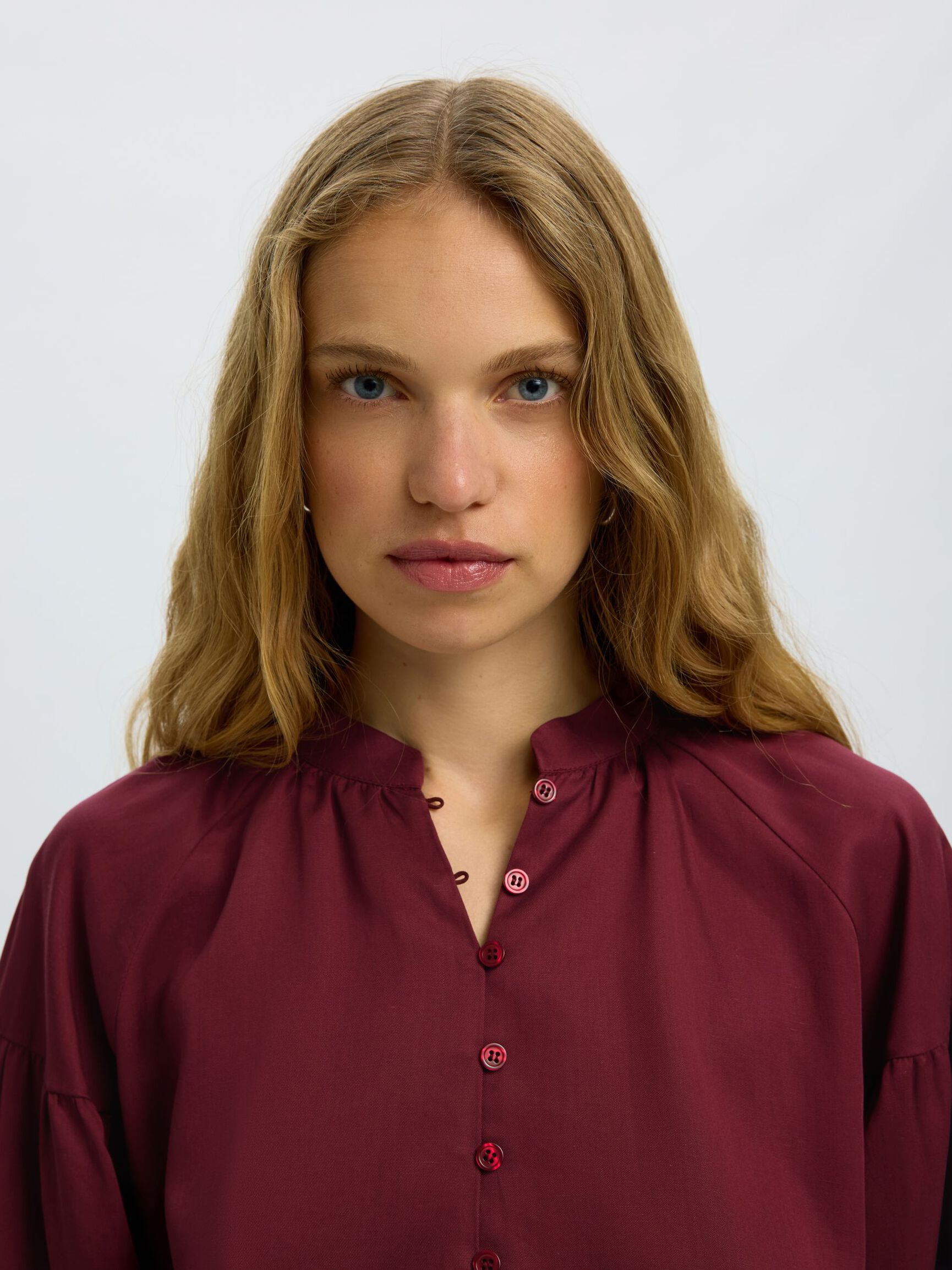 LONG SLEEVED SHIRT, Tawny Port, highres