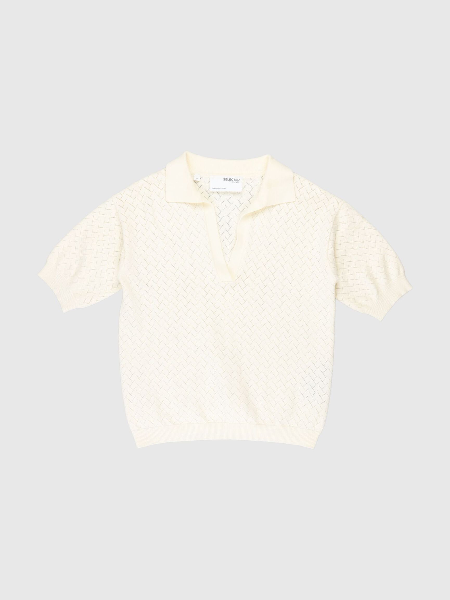 KNITTED TOP, Birch, highres