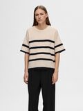 Selected SHORT-SLEEVED WOOL BLEND TOP, Birch, highres - 16093048_Birch_1113339_003.jpg
