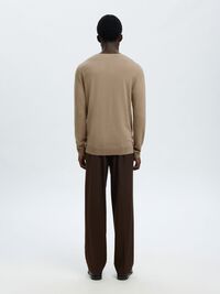 LONG-SLEEVED KNITTED JUMPER, Savannah Tan, highres