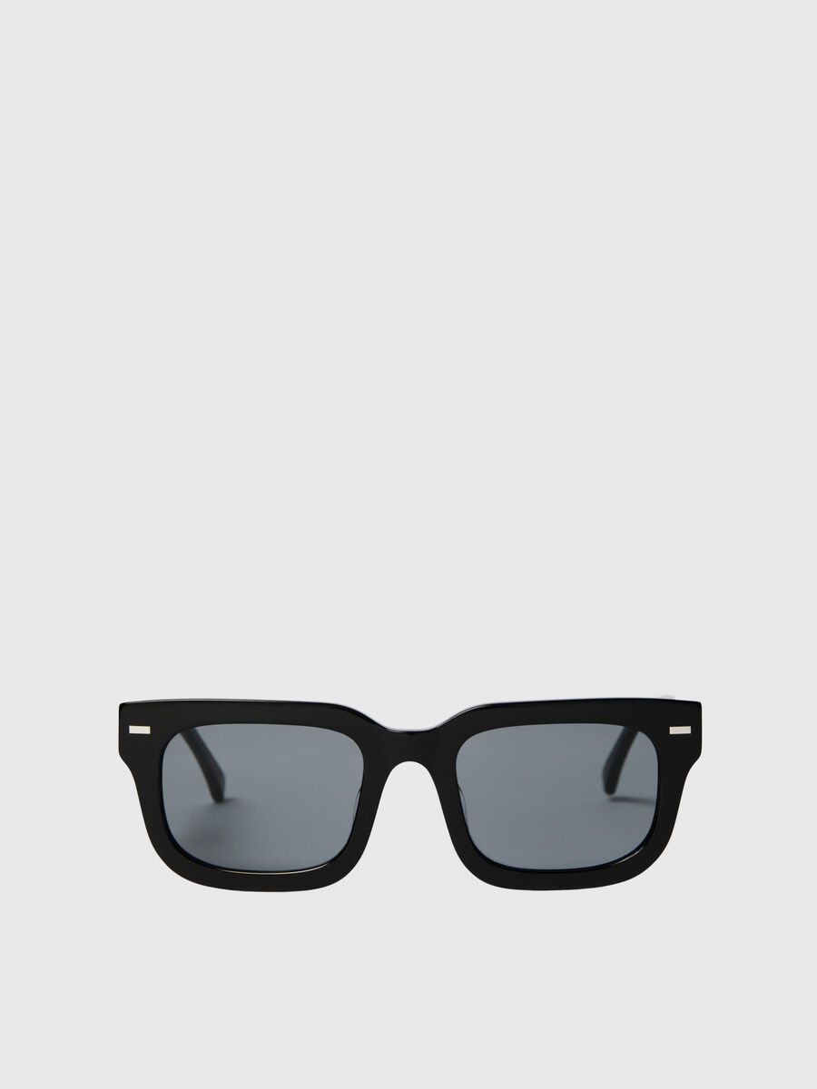 Selected SQUARE FRAME SUNGLASSES, Black, highres - 16097347_Black_001.jpg