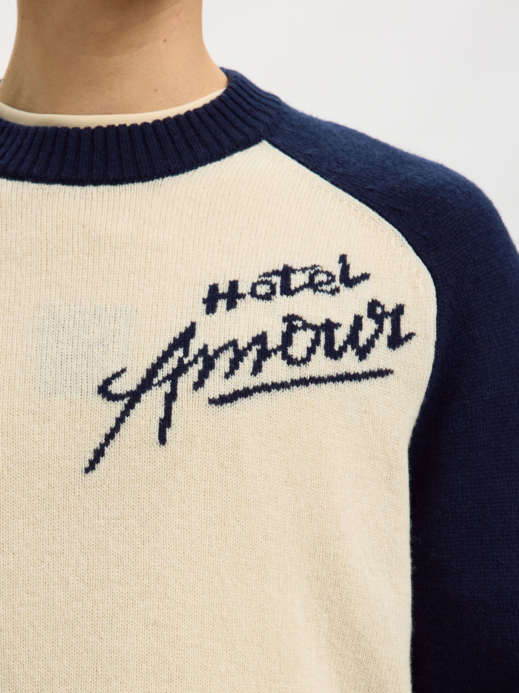 RELAXED FIT KNITTED JUMPER, Sky Captain, highres