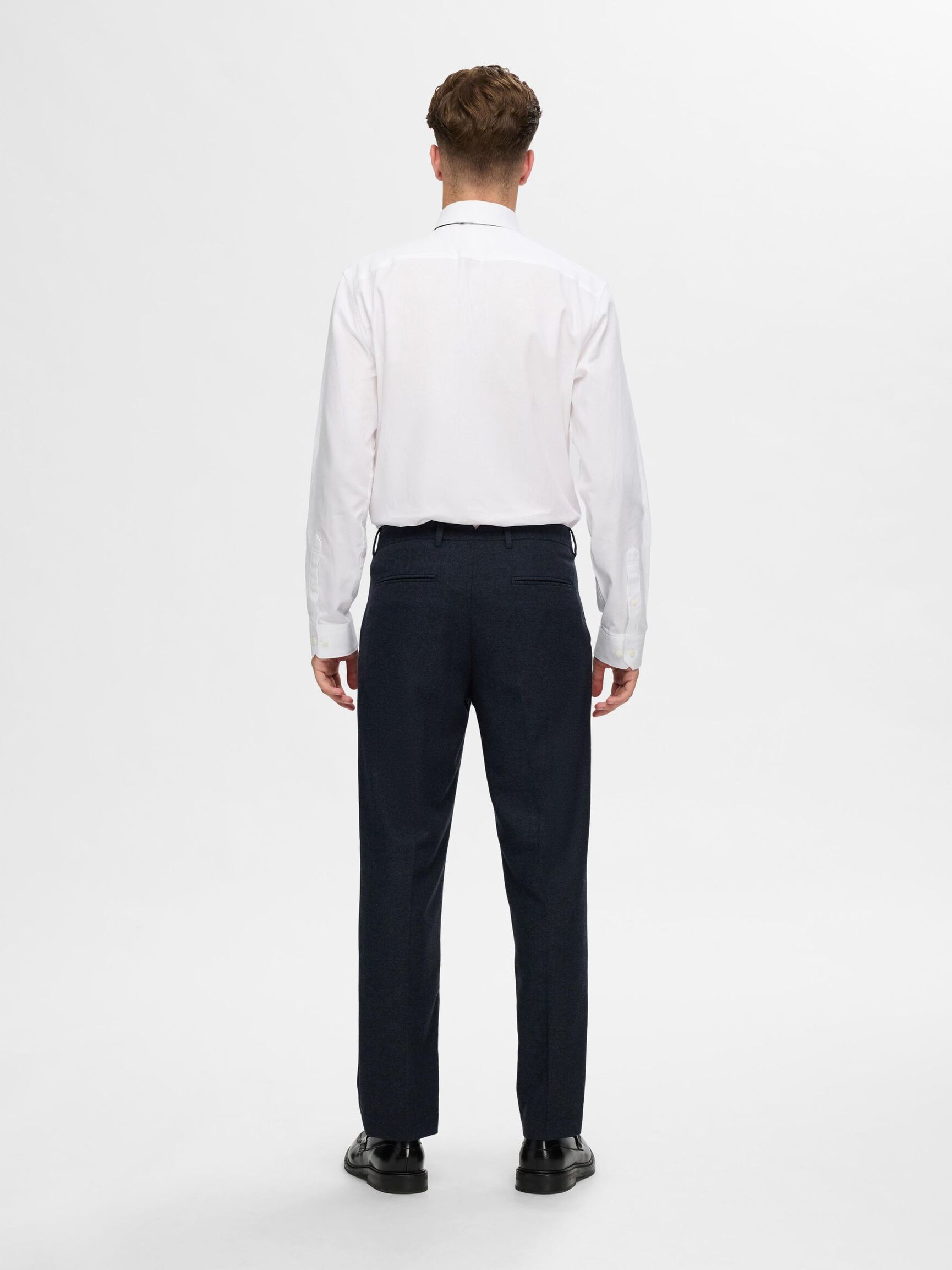 GERUIT WOLMIX PANTALON, Dark Blue, highres