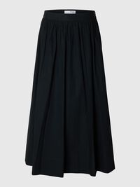 HIGH WAISTED MAXI SKIRT, Black, highres