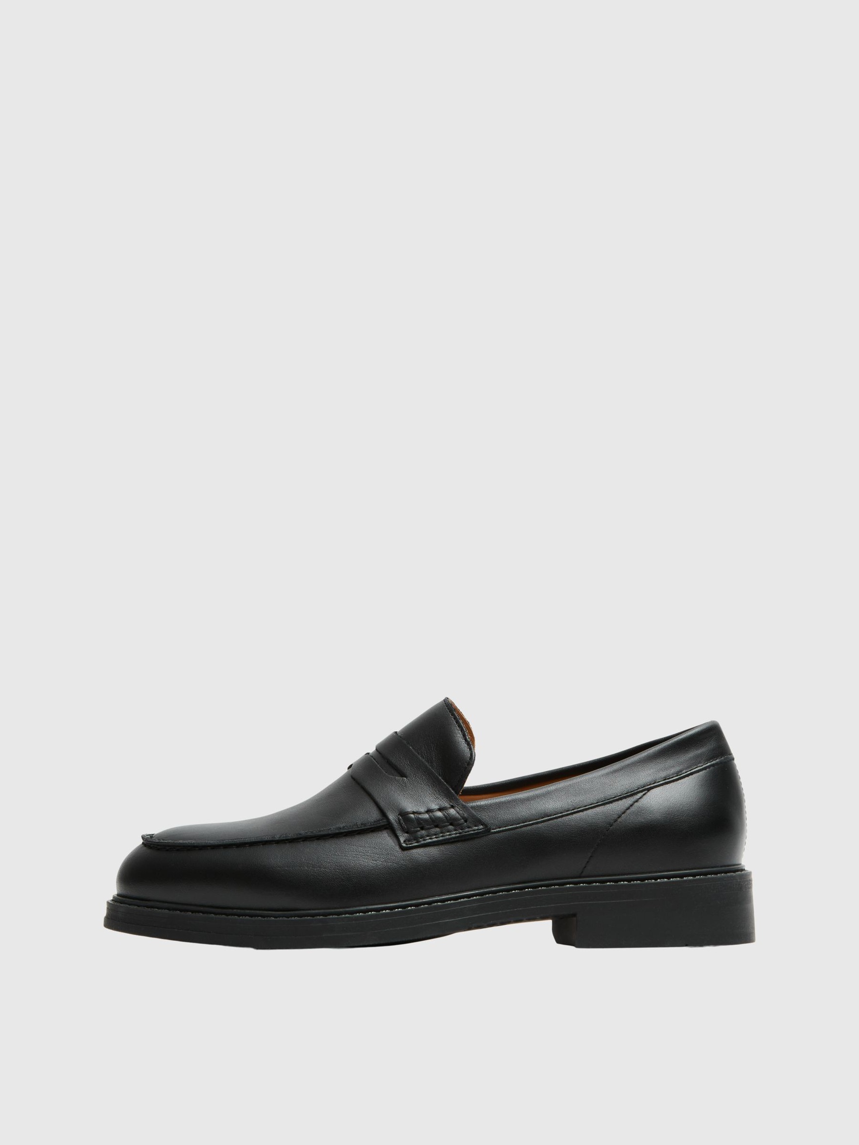 DE CUERO MOCASINES, Black, highres