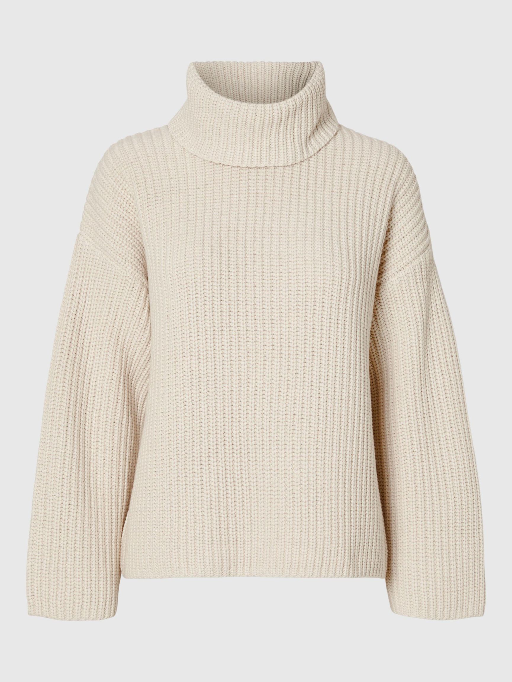 OVERSIZE GROBSTRICKPULLOVER, Birch, highres