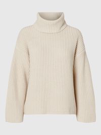 OVERSIZE GROBSTRICKPULLOVER, Birch, highres
