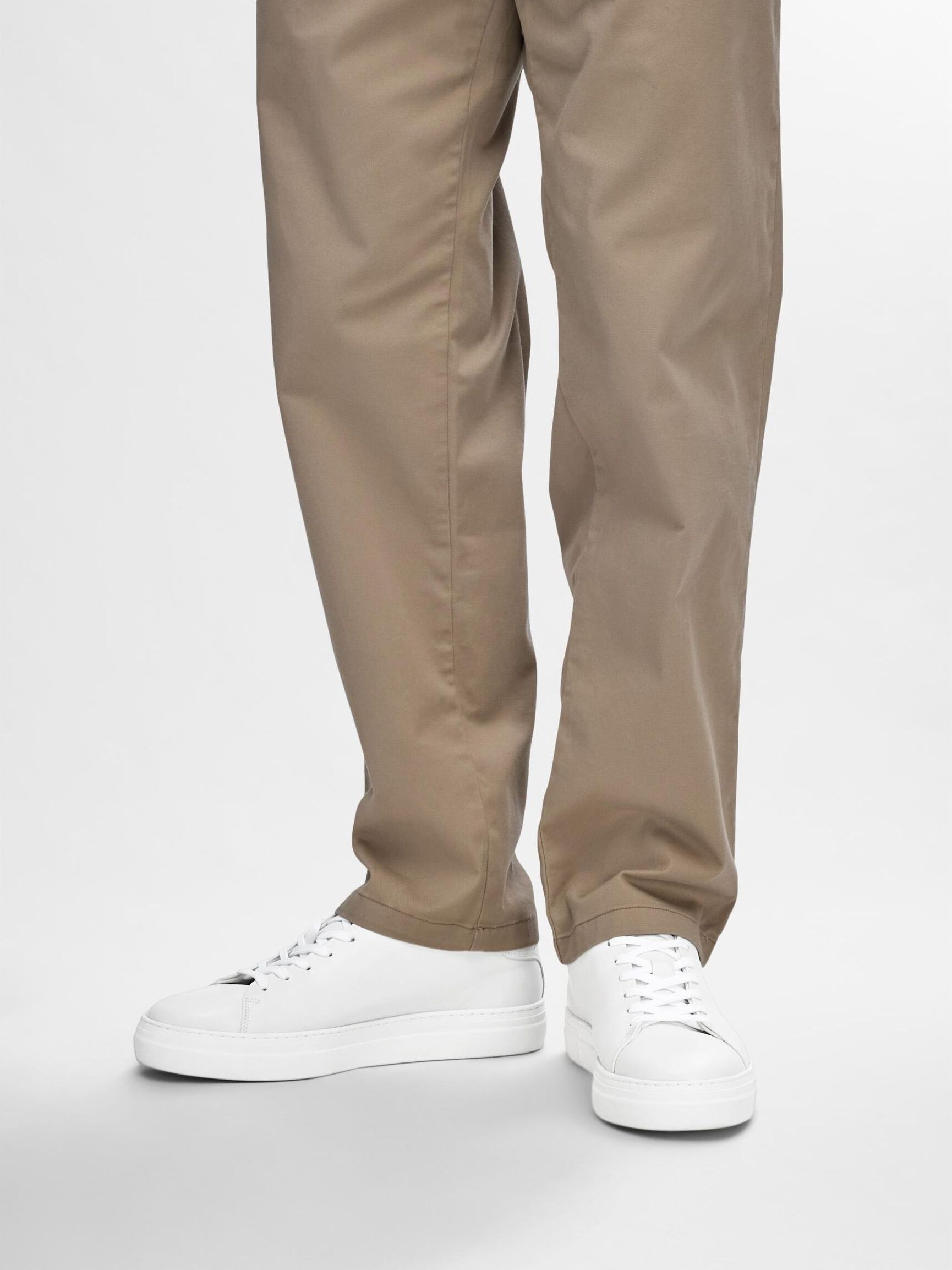 LEDER SNEAKERS, White, highres