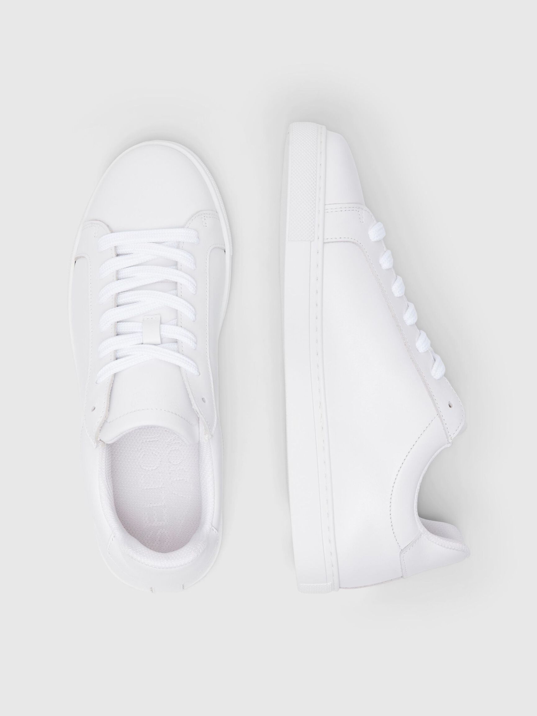 LEDER SNEAKERS, White, highres