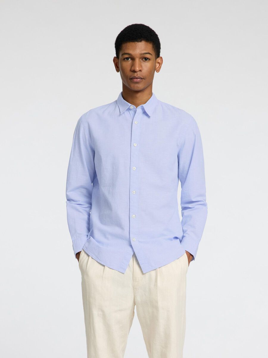 Selected LONG SLEEVED SHIRT, Cashmere Blue, highres - 16078867_CashmereBlue_1151848_003.jpg