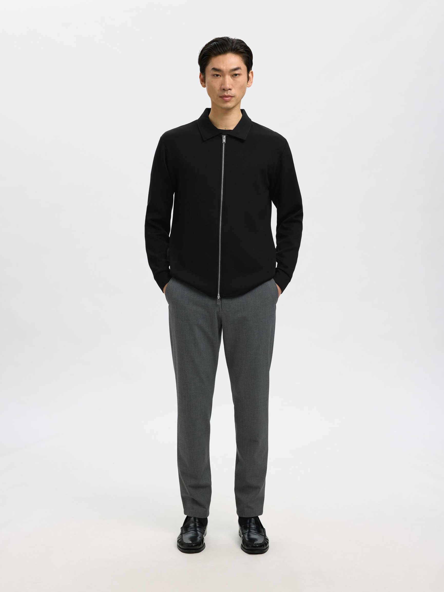VISCOSE BLEND CARDIGAN, Black, highres