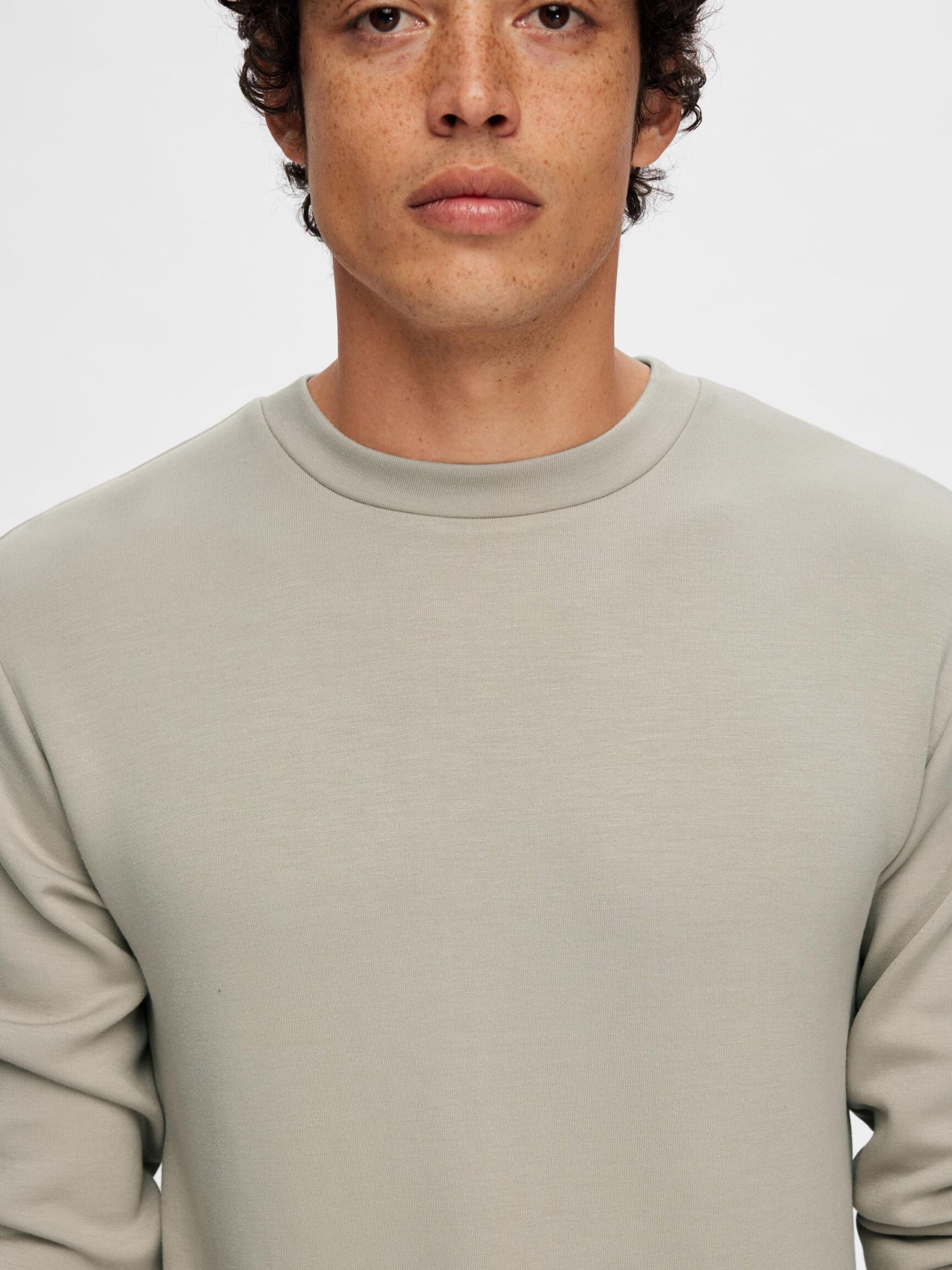 VISCOSE BLEND SWEATSHIRT, Pure Cashmere, highres