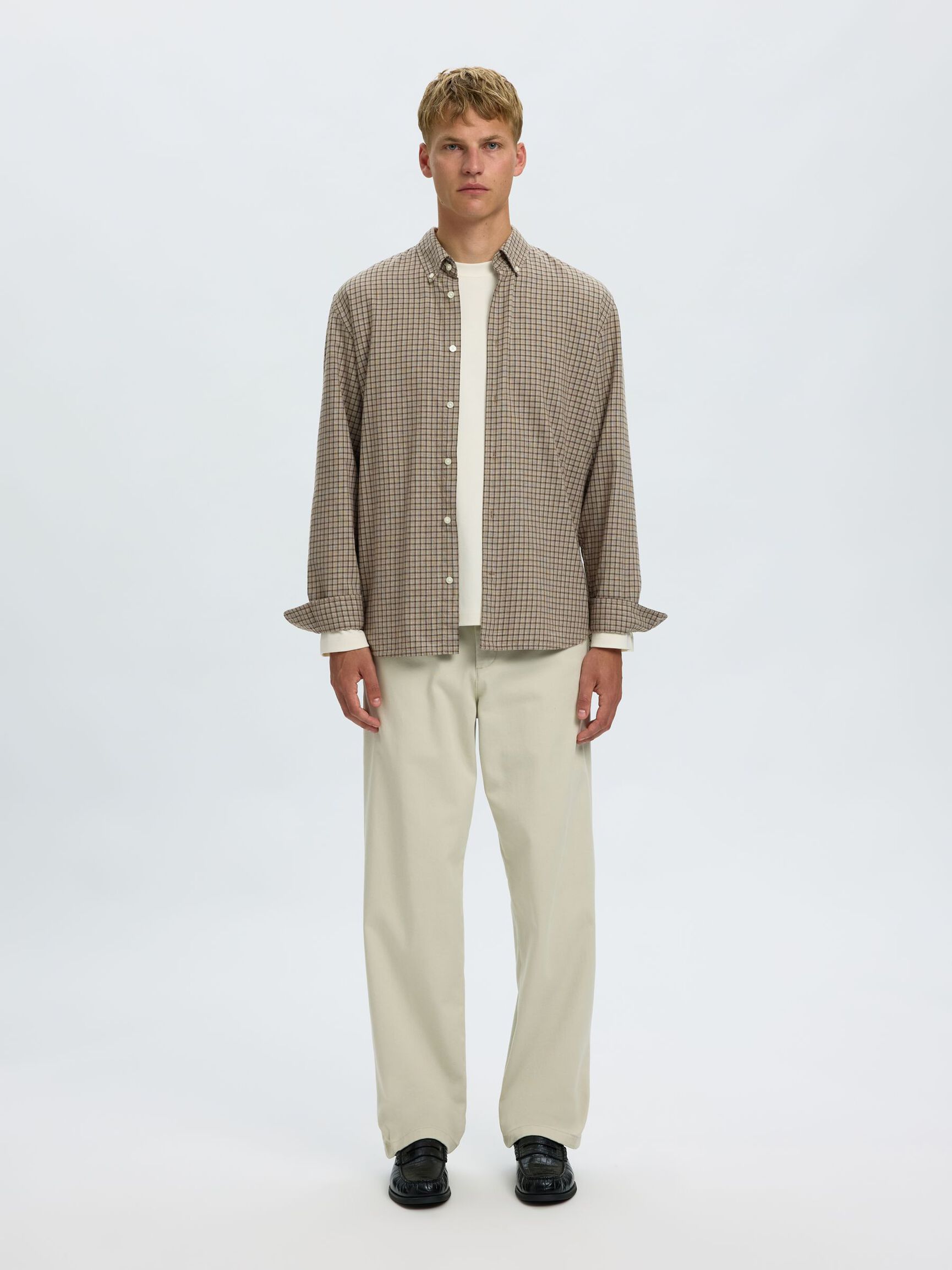 COTTON SHIRT, Chocolate Chip, highres