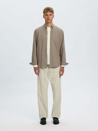 COTTON SHIRT, Chocolate Chip, highres