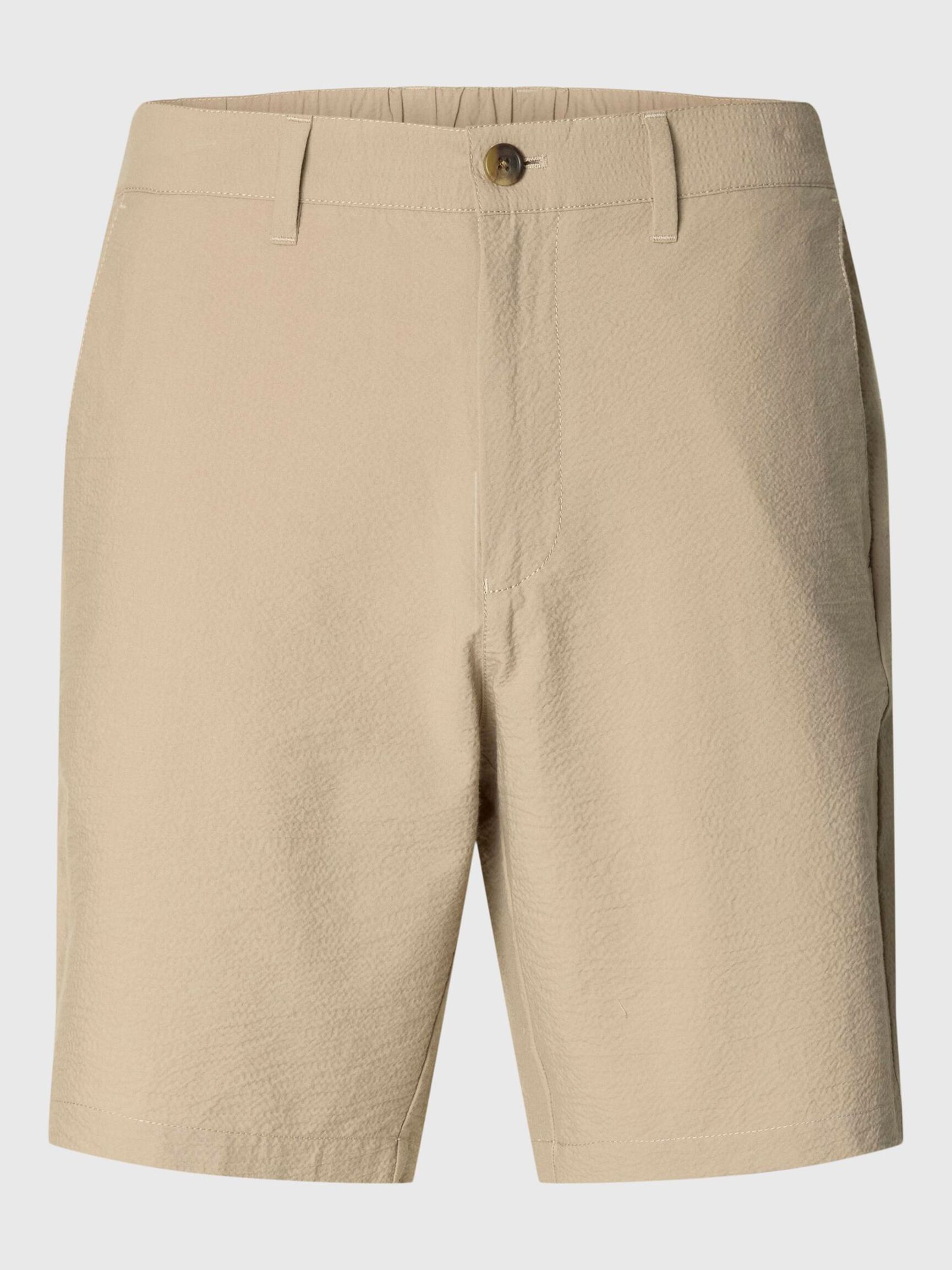 SEERSUCKER SHORTS, Pure Cashmere, highres