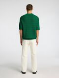 Selected SHORT SLEEVED KNITTED POLO SHIRT, Verdant Green, highres - 16098864_VerdantGreen_004.jpg