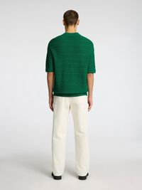 KURZÄRMELIGES POLOHEMD AUS STRICK, Verdant Green, highres