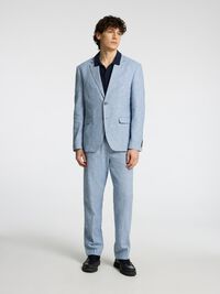 REGULAR FIT SINGLE-BREASTED BLAZER, Light Blue, highres