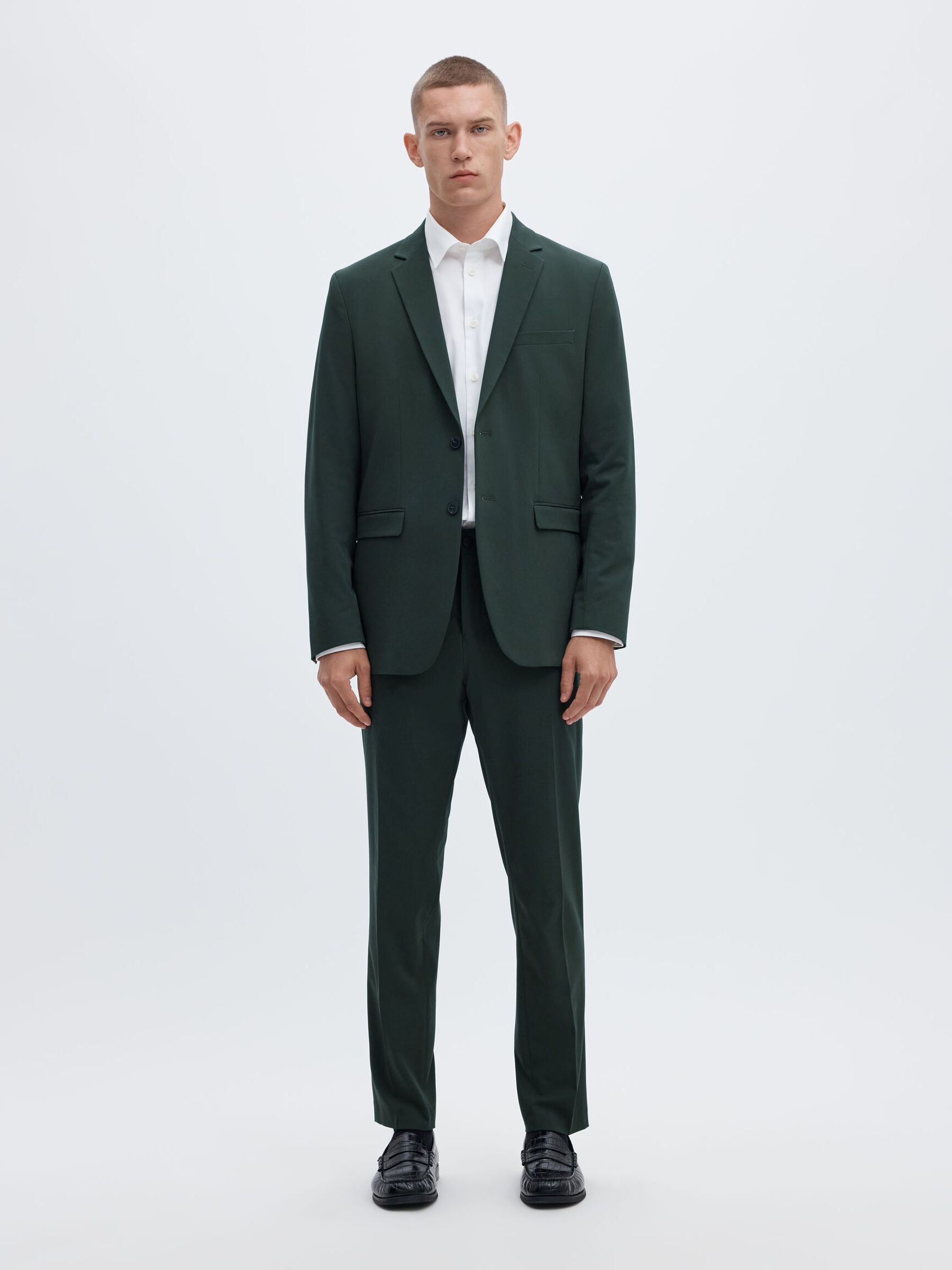 175 SLIM FIT TROUSERS, Forest Night, highres
