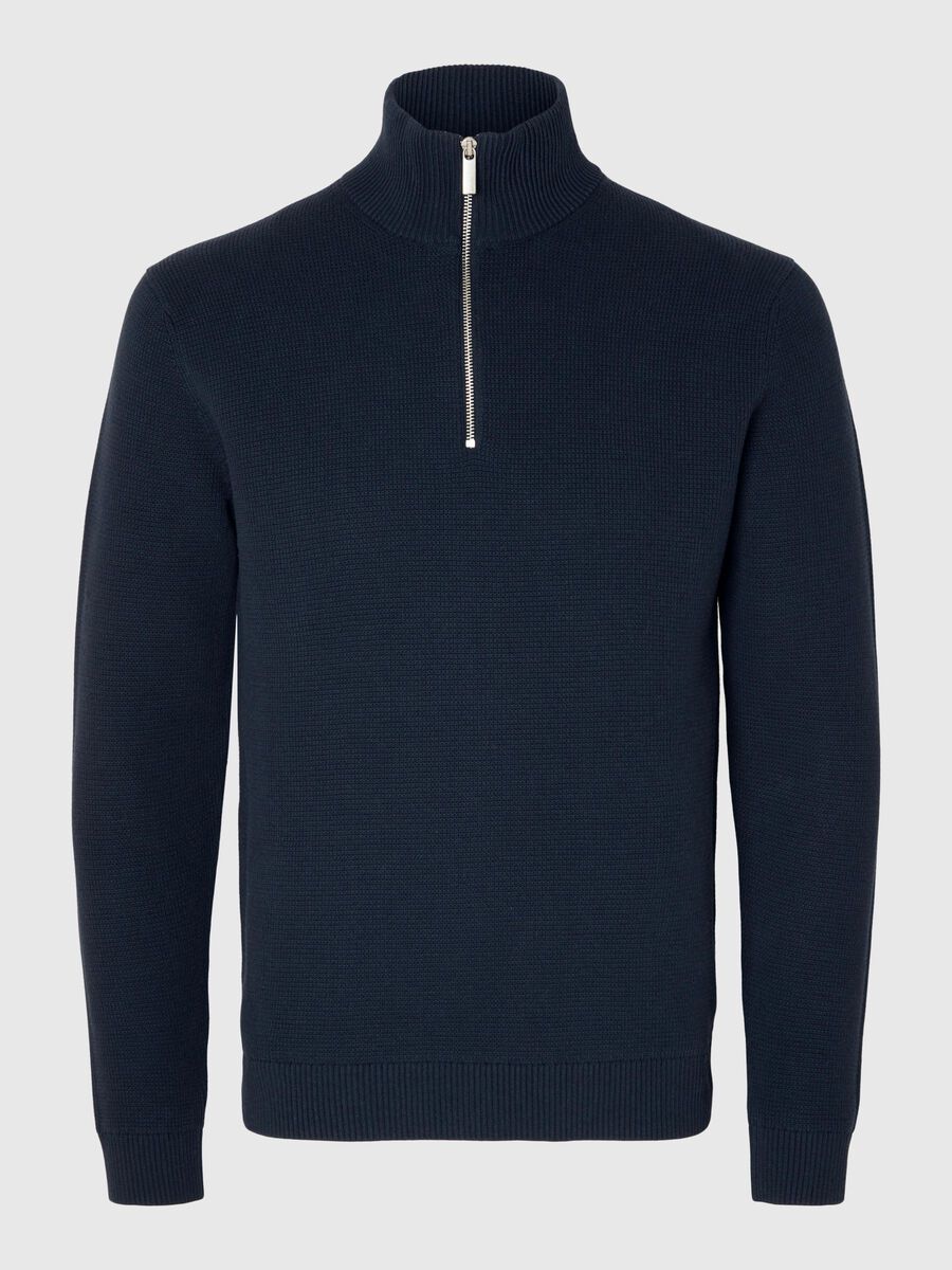 Selected HALVE RITSSLUITING SWEATER, Sky Captain, highres - 16092601_SkyCaptain_001.jpg