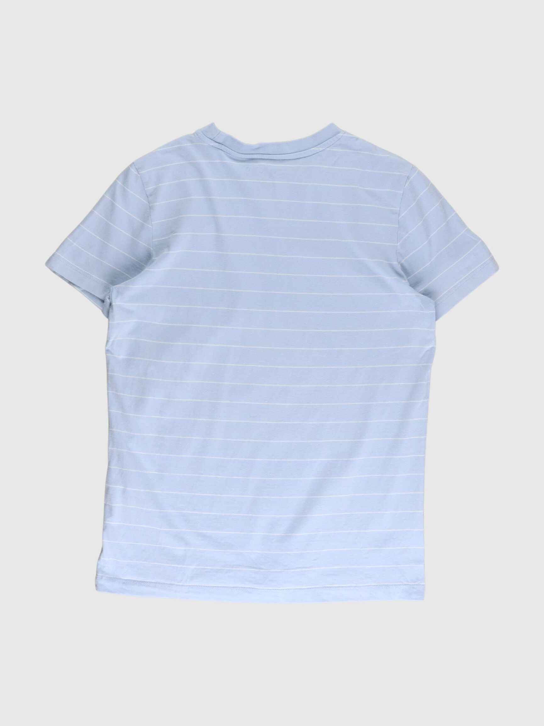 STRIPED COTTON T-SHIRT, Cashmere Blue, highres