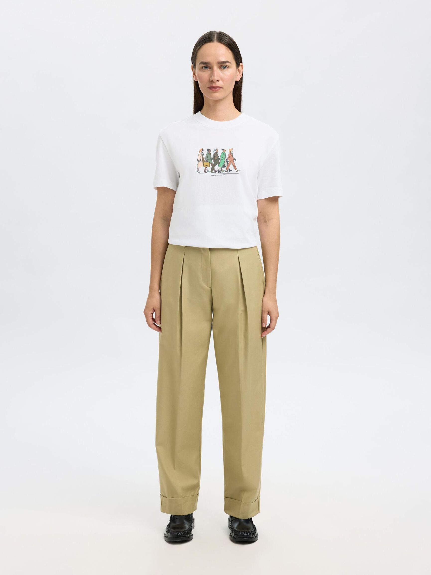 COTTON PRINTED T-SHIRT, Bright White, highres
