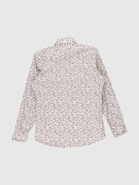 PRINT SLIM FIT HEMD, Egret, highres