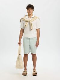 SLIM-FIT CHINOSHORTS, Aqua Gray, highres
