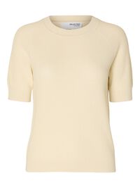VISCOSEMIX GEBREIDE TOP, Birch, highres