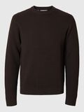 Selected STRUCTURED CREWNECK JUMPER, Chocolate Torte, highres - 16095614_ChocolateTorte_001.jpg