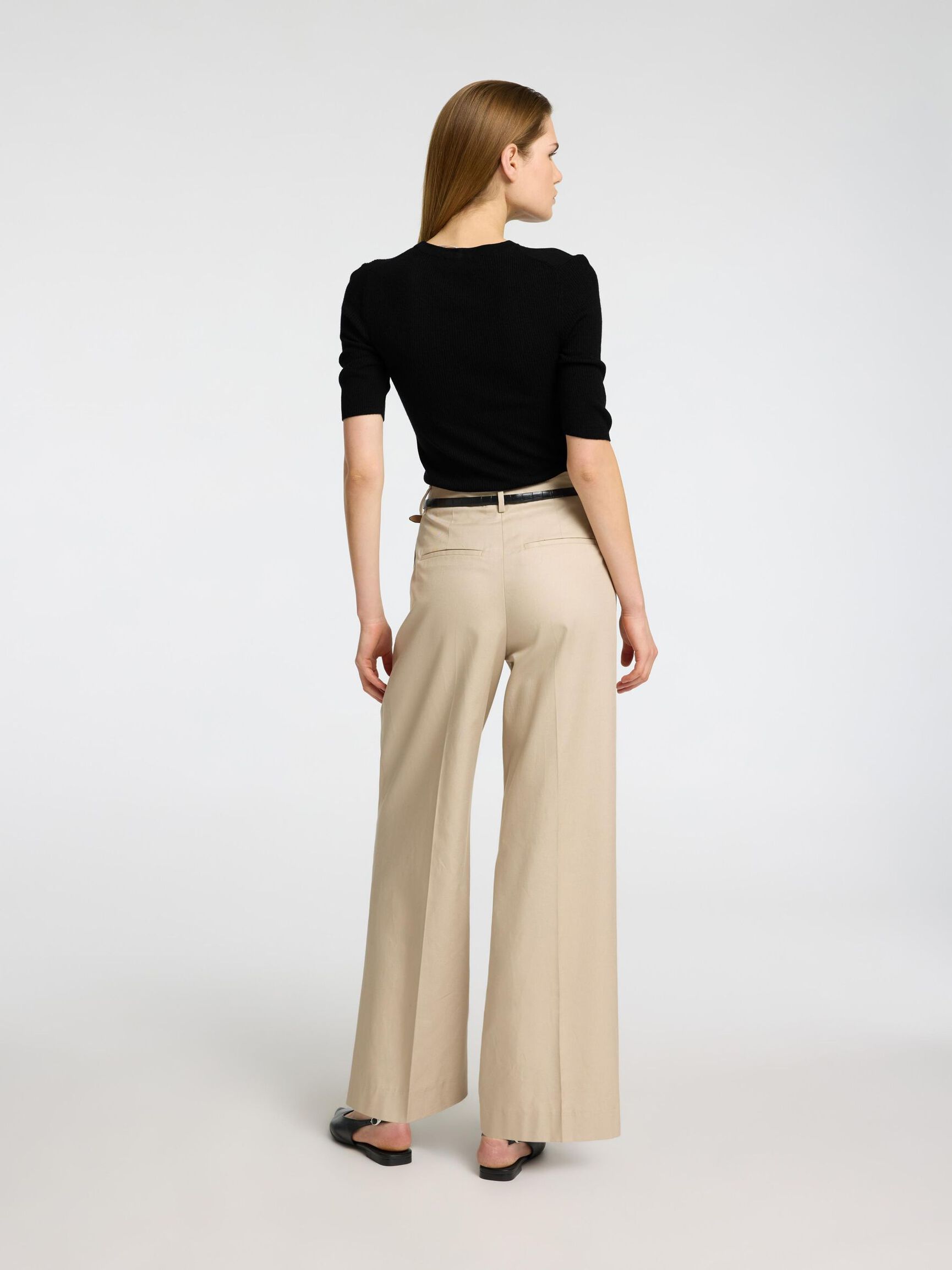 ULDBLANDING STRIKKET TOP, Black, highres