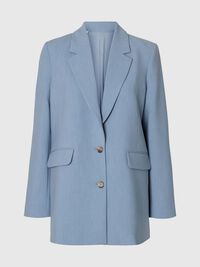 RELAXED FIT BLAZER, Dusty Blue, highres