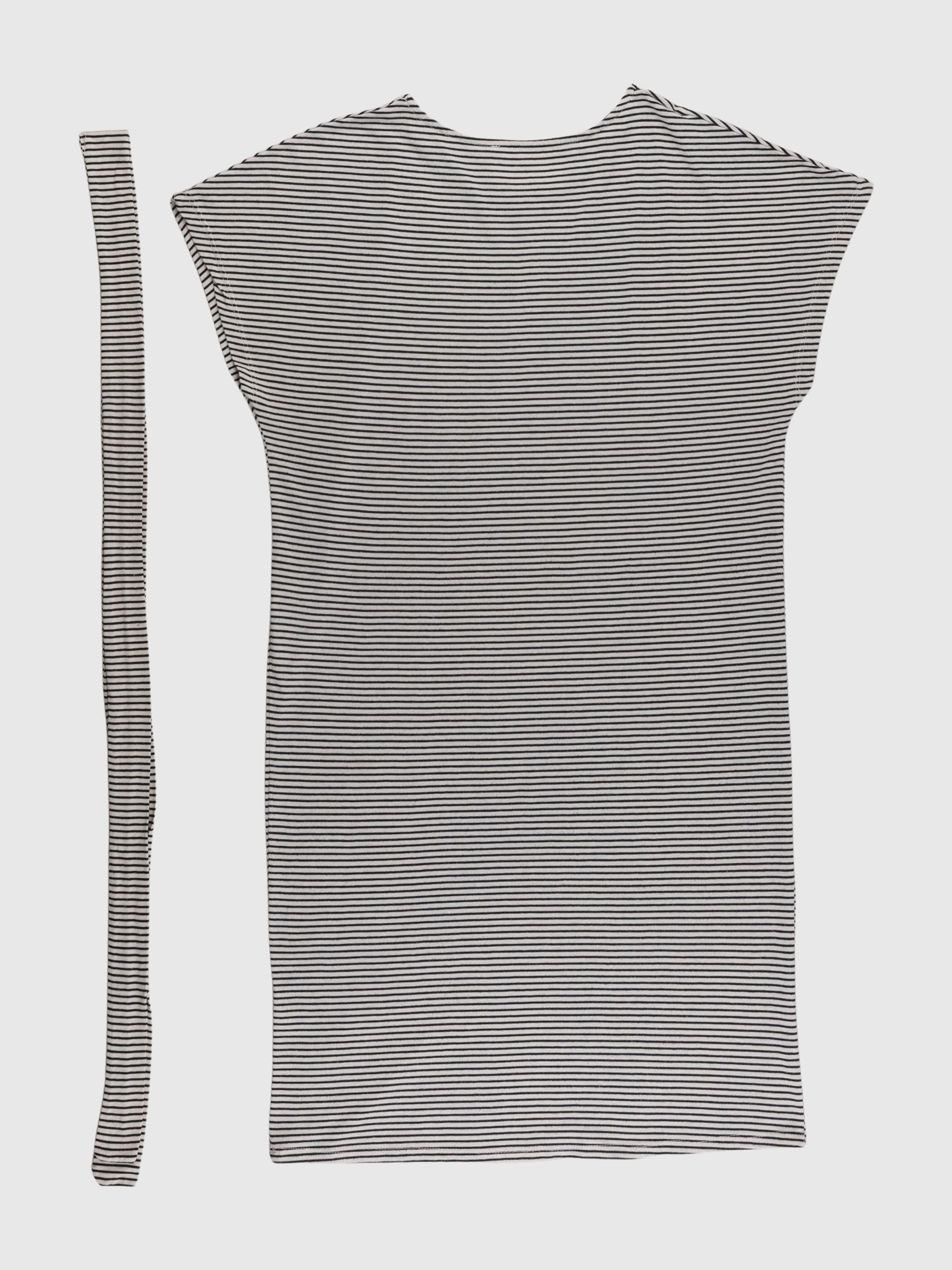 STRIPED MIDI DRESS, Sandshell, highres