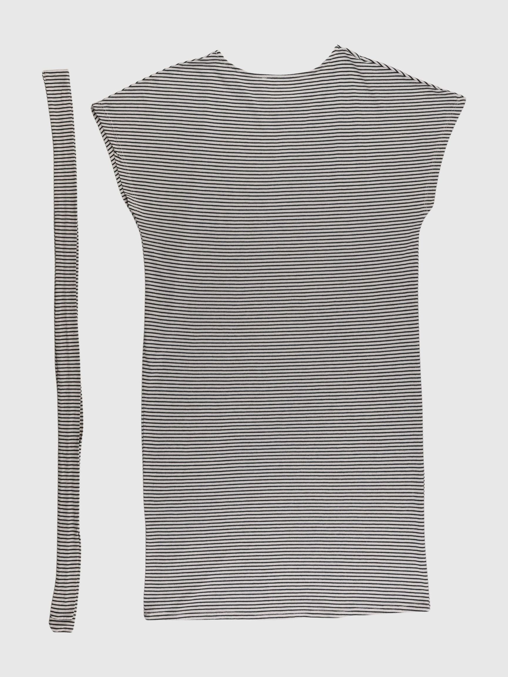 STRIPED MIDI DRESS, Sandshell, highres