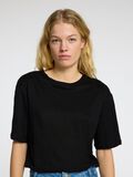 Selected LINEN T-SHIRT, Black, highres - 16090089_Black_006.jpg