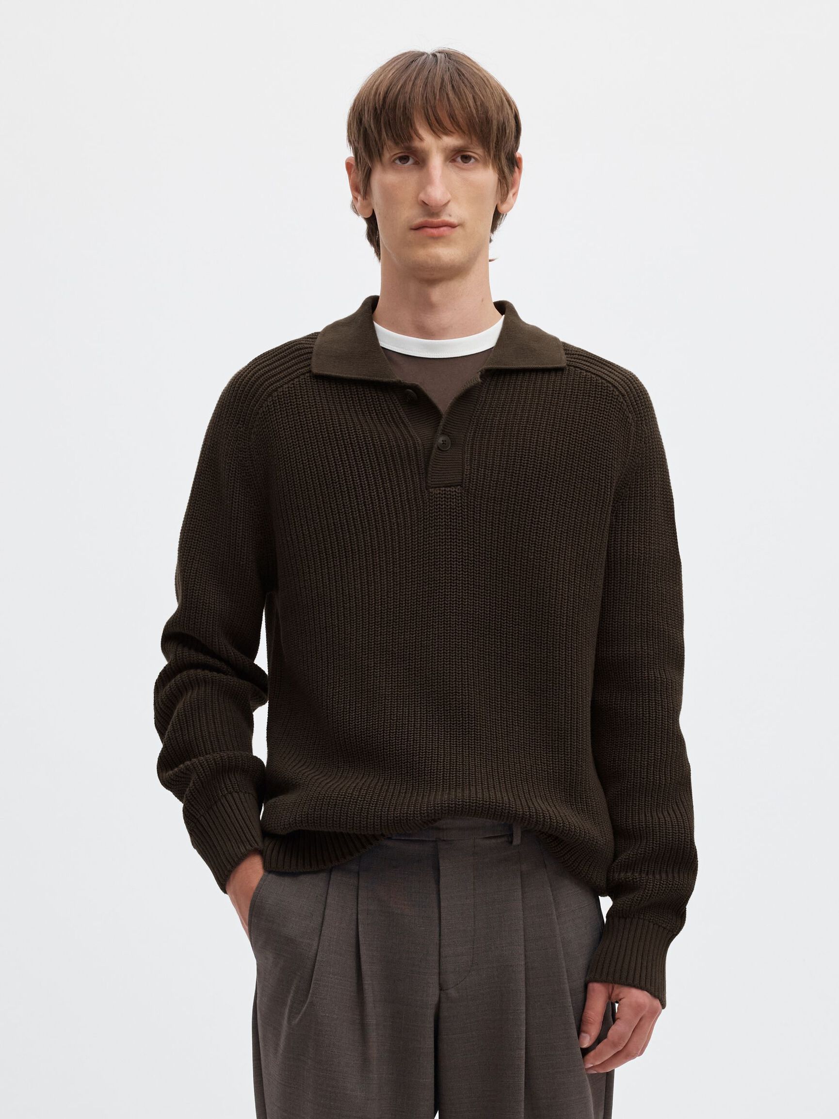 RIBBED PULLOVER, Delicioso, highres