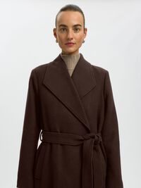 WOOL BLEND LONG COAT, Delicioso, highres
