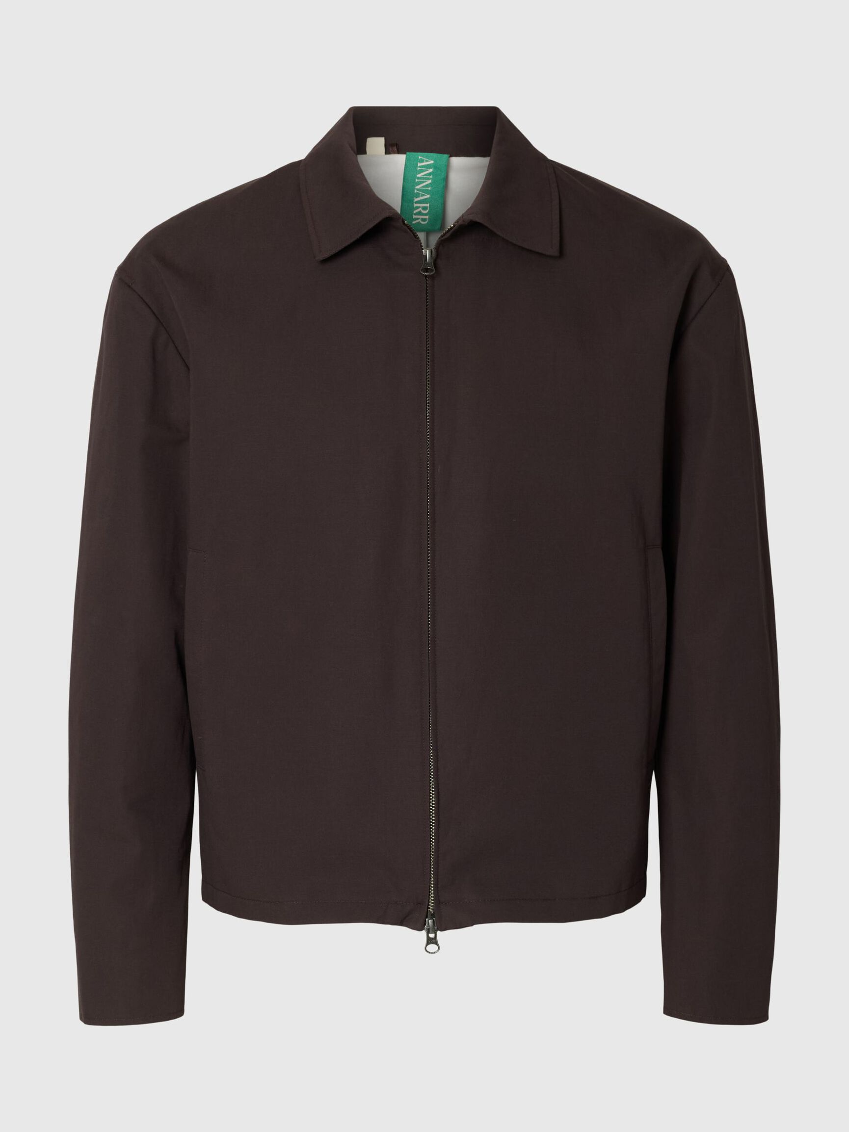 LINEN BLEND OVERSHIRT, Licorice, highres