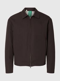 LINEN BLEND OVERSHIRT, Licorice, highres