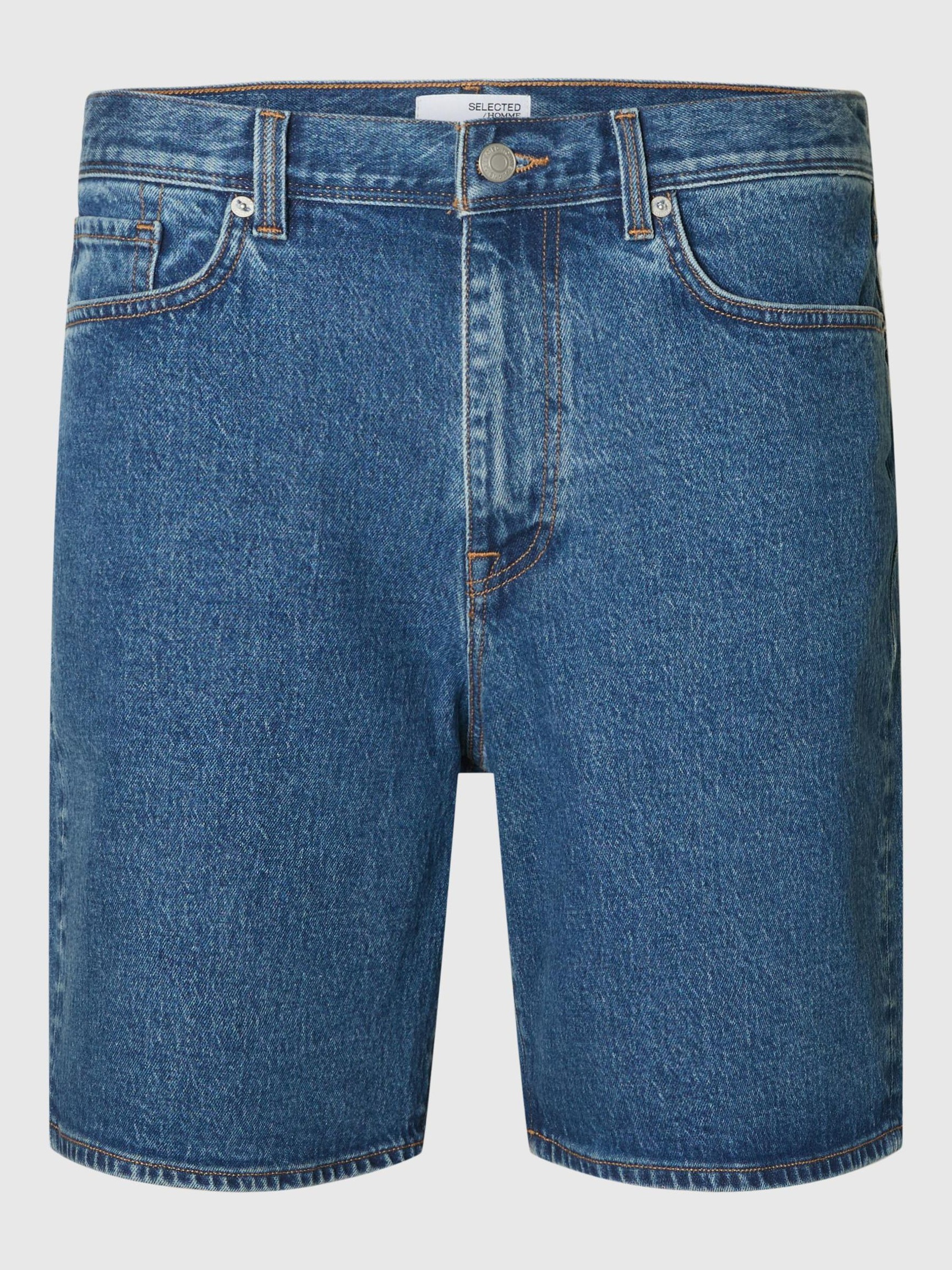 MELLEMBLÅ VASK DENIMSHORTS, Medium Blue Denim, highres