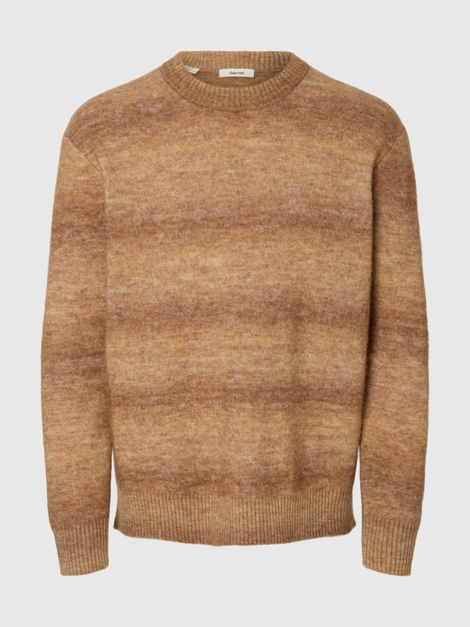 RELAXED FIT KNITTED PULLOVER, Chocolate Chip, highres